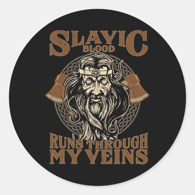 Sticker Rond Métier d'être céleste slave Païens Slaves P (Devant)