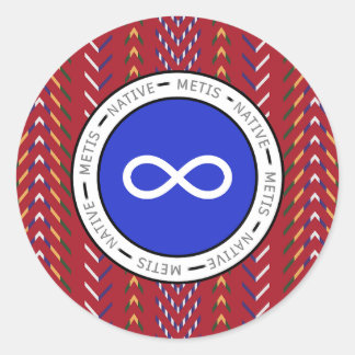 Sticker Rond Métis autochtone