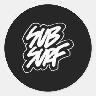 Sticker Rond Métro Surfeurs