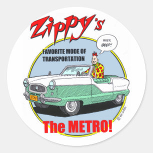 Sticker Rond Métro Zippy