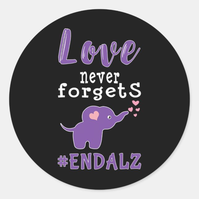 Sticker Rond Mettre fin à la sensibilisation des Heimers Alzhei (Devant)