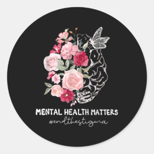 Sticker Rond Mettre Fin À La Stigma Santé Mentale S Sensibilisa