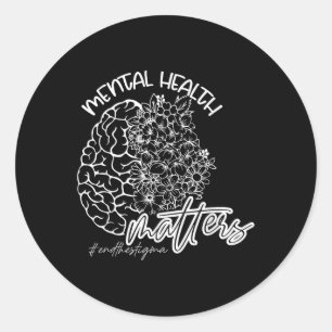 Sticker Rond Mettre fin à la stigmatisation santé mentale S sen
