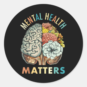Sticker Rond Mettre fin à la stigmatisation Santé mentale S Sen