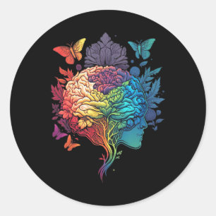 Sticker Rond Mettre fin à la stigmatisation Santé mentale S Sen