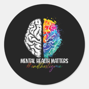 Sticker Rond Mettre fin à la stigmatisation santé mentale S Tie