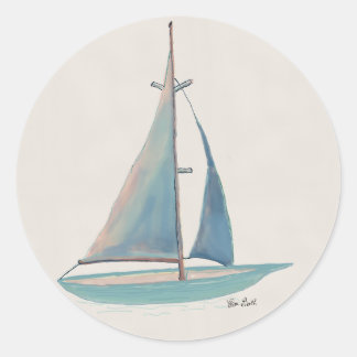 Sticker Rond Mettre les voiles vers de nouveaux horizons