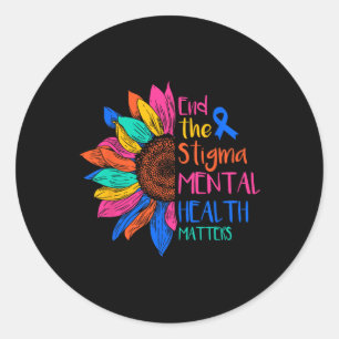 Sticker Rond Mettre Un Terme À La Stigmatisation Des Problèmes