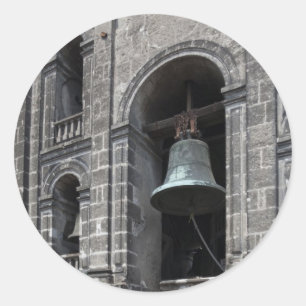 Sticker Rond Mexico, Mexico, Zocalo. Les tours Bell
