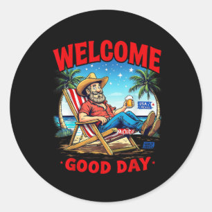 Sticker Rond Mexique Amérique du Golfe États-Unis Drapeau améri
