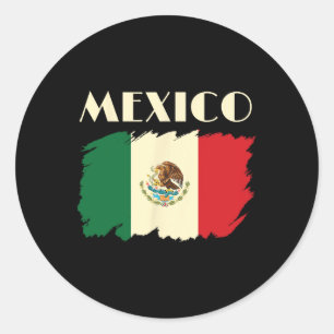 Sticker Rond Mexique Drapeau Mexicain Cinco De Mayo Viva Mexica