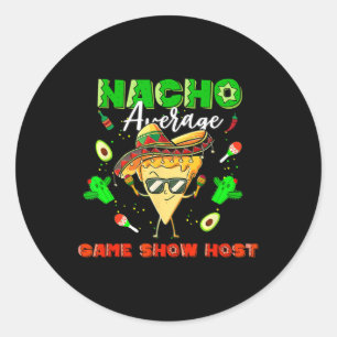 Sticker Rond Mexique Nacho Moyenne Game Show Hôte