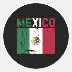 Sticker Rond Mexique Vintage Mexique Casquette de la Fierté du 