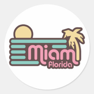 Sticker Rond Miami