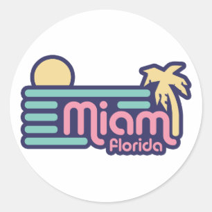 Sticker Rond Miami