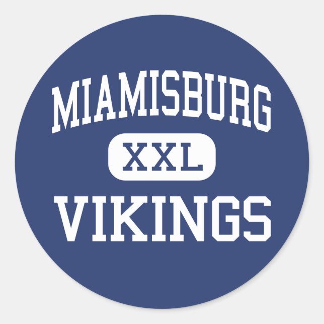 Sticker Rond Miamisburg Vikings Middle Miamisburg Ohio (Devant)