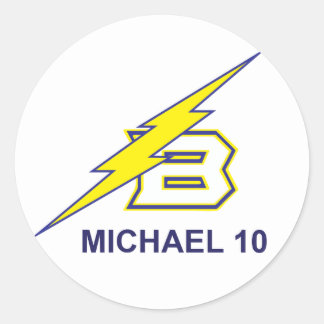 STICKER ROND MICHAEL 10