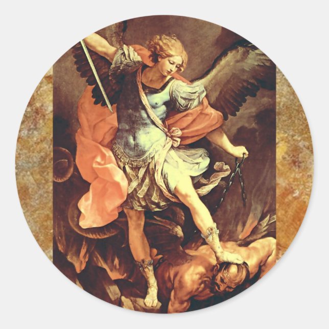 Sticker Rond Michael l'archange (Devant)