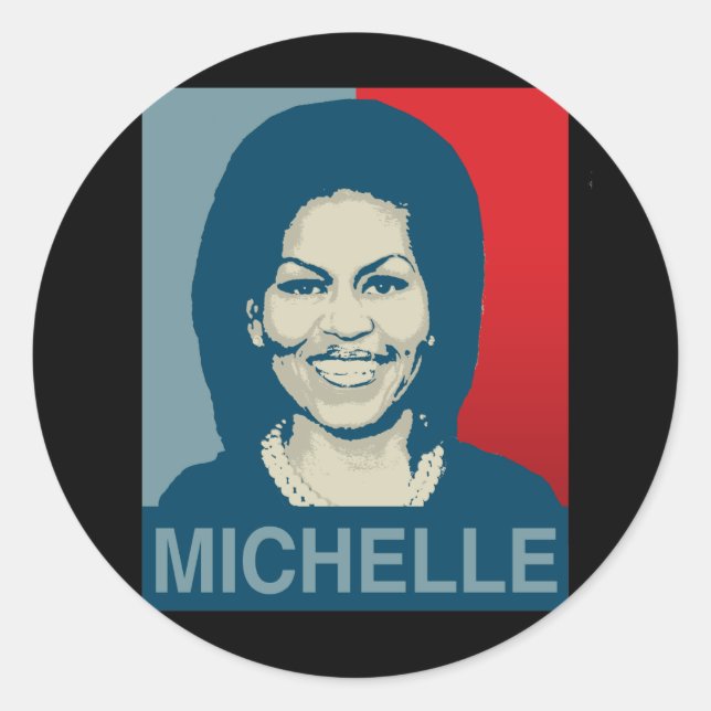Sticker Rond MICHELLE OBAMA HOPE -.png (Devant)