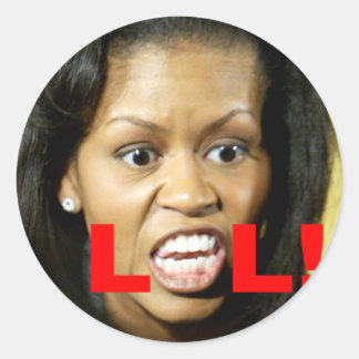Sticker Rond Michelle Obama LOL