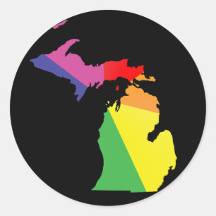 Sticker Rond michigan pride.