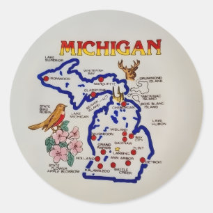Sticker Rond Michigan State