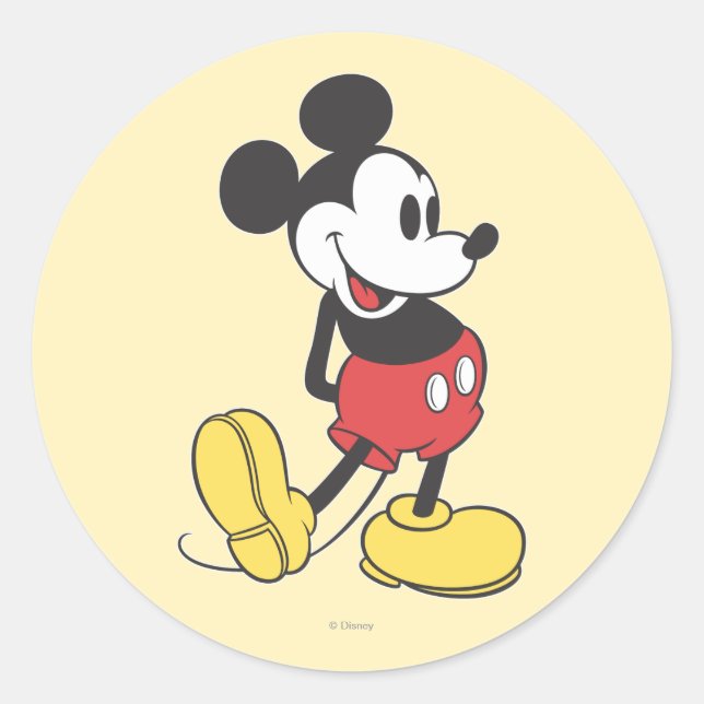 Sticker Rond Mickey classique (Devant)