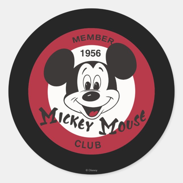 Sticker Rond Mickey classique | Mickey Mouse Club (Devant)
