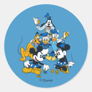 Sticker Rond Mickey et ses amis   Jours de rêve