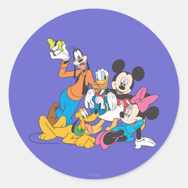 Sticker Rond Mickey & Friends | Aptitude (Devant)