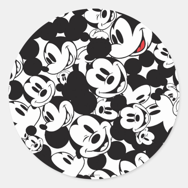 Sticker Rond Mickey & Friends | Motif classique Mickey (Devant)