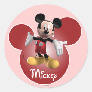 Sticker Rond Mickey Mickey Clubhouse   Icône tête