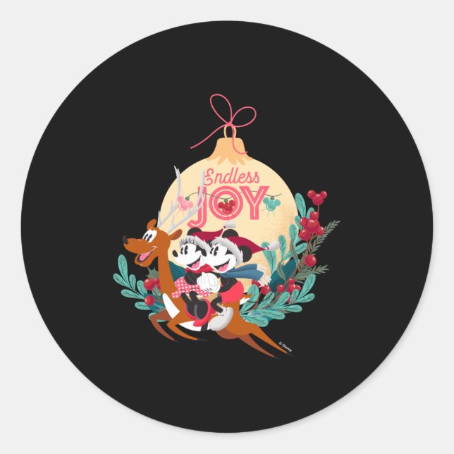 Sticker Rond Mickey Minnie Endless Joy  (Devant)