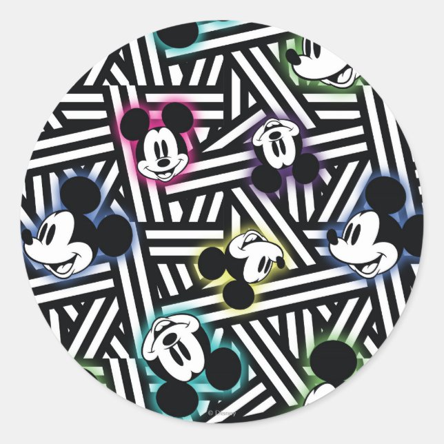 Sticker Rond Mickey Motif 4 (Devant)