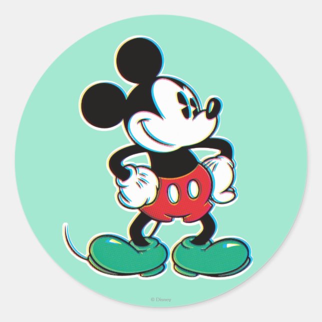 Sticker Rond Mickey Mouse 3 (Devant)