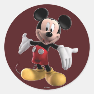 Sticker Rond Mickey Mouse Clubhouse Bienvenue