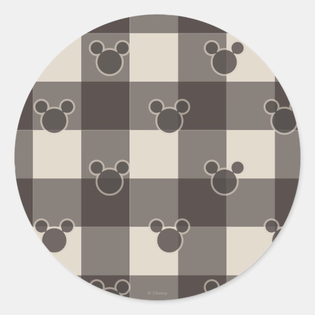 Sticker Rond Mickey Mouse | MOTIF BROWN (Devant)