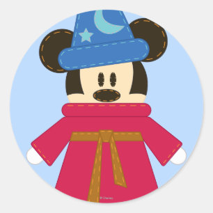 Sticker Rond Mickey Pook-a-Looz Casquette du sorcier