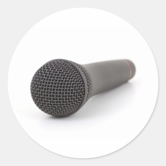 Sticker Rond Microphone (Devant)