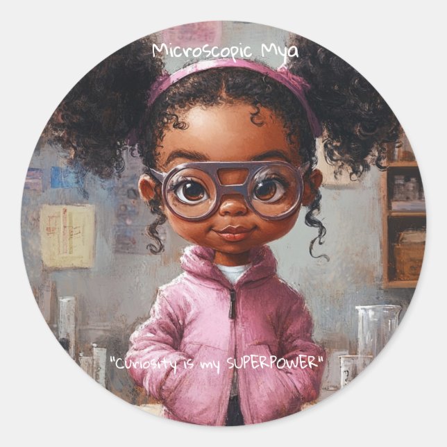 Sticker Rond Microscopique Mya (Devant)