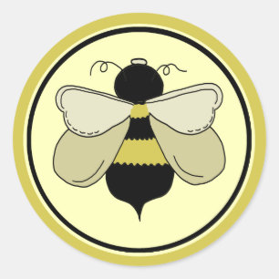 Sticker Rond Miel Bee