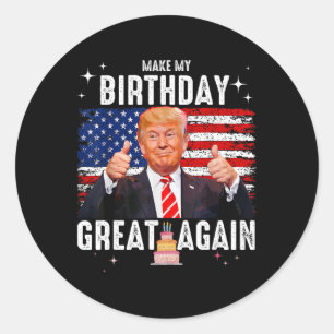 Sticker Rond Mignon Fais Mon Anniversaire De Nouveau Grand Amou