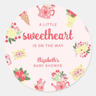 Sticker Rond Mignon petit chéri sur le chemin Cadeau de bébé ro