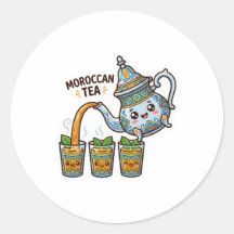 Mignon Théière et Verres à Thé à la Menthe Marocai