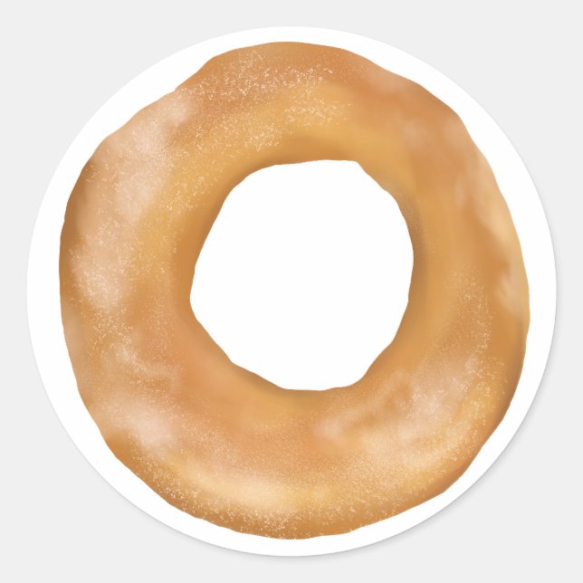 Sticker Rond Mignonne "BAGEL" Main peinte (Devant)