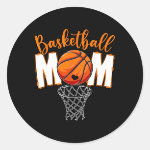 Sticker Rond Mignonne Basketball Maman Maman Fête des Mères De 