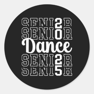 Sticker Rond Mignonne Danse Senior 2025 Cl De 2025 Senior Dance
