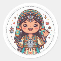 Mignonne femme marocaine amazighe Kawaii avec auto