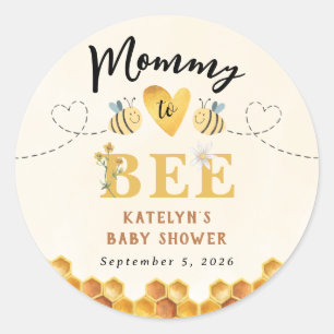 Sticker Rond Mignonne maman à être baby shower neutre pour le g