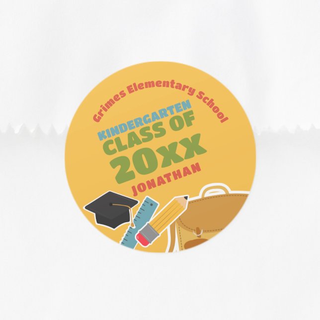 Sticker Rond Mignonne Maternelle (Créateur téléchargé)